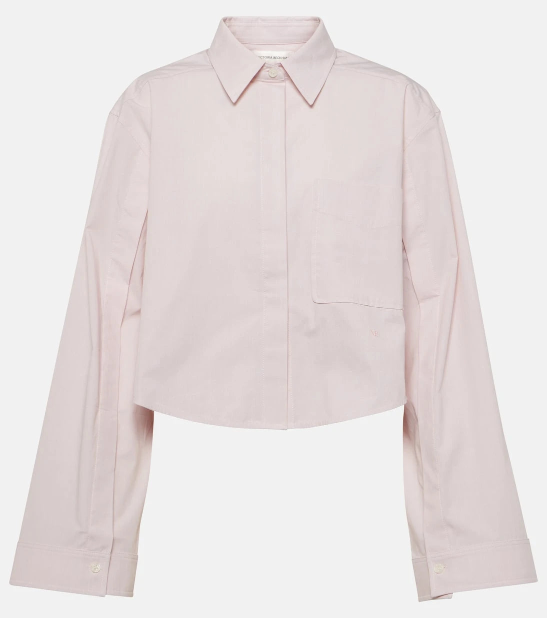 Victoria Beckham - Cropped cotton-blend shirt