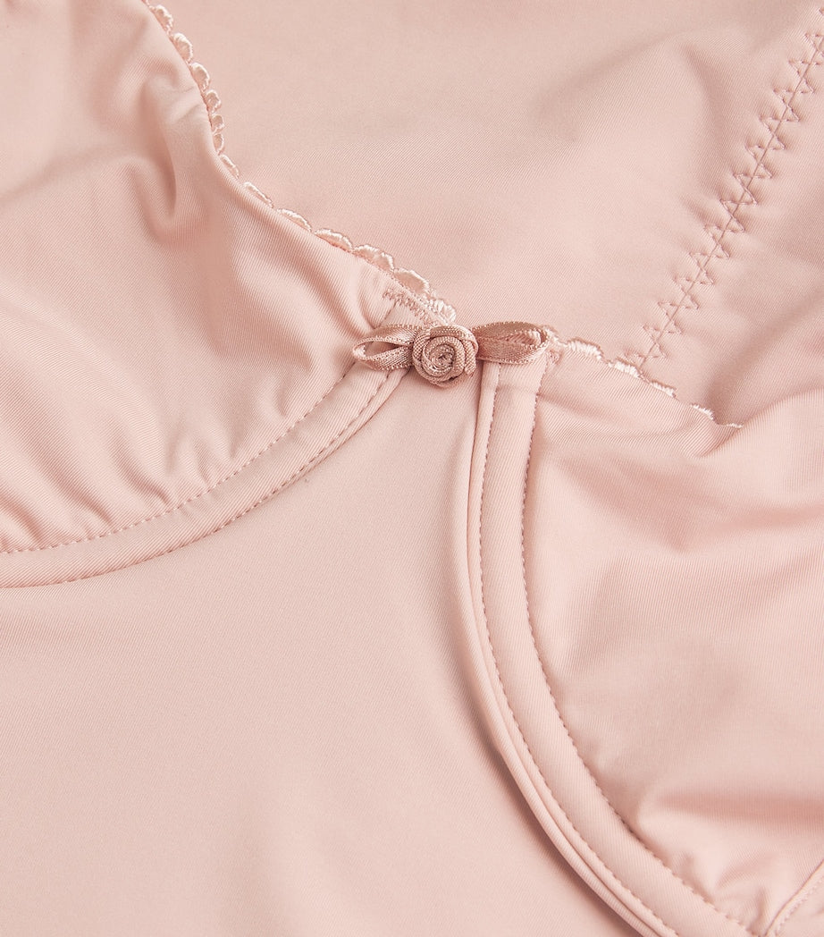 Skims Pink Vintage Shapewear Demi Brief Bodysuit