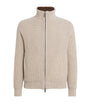 Fioroni Cashmere Beige Cashmere-Mink Bomber Jacket