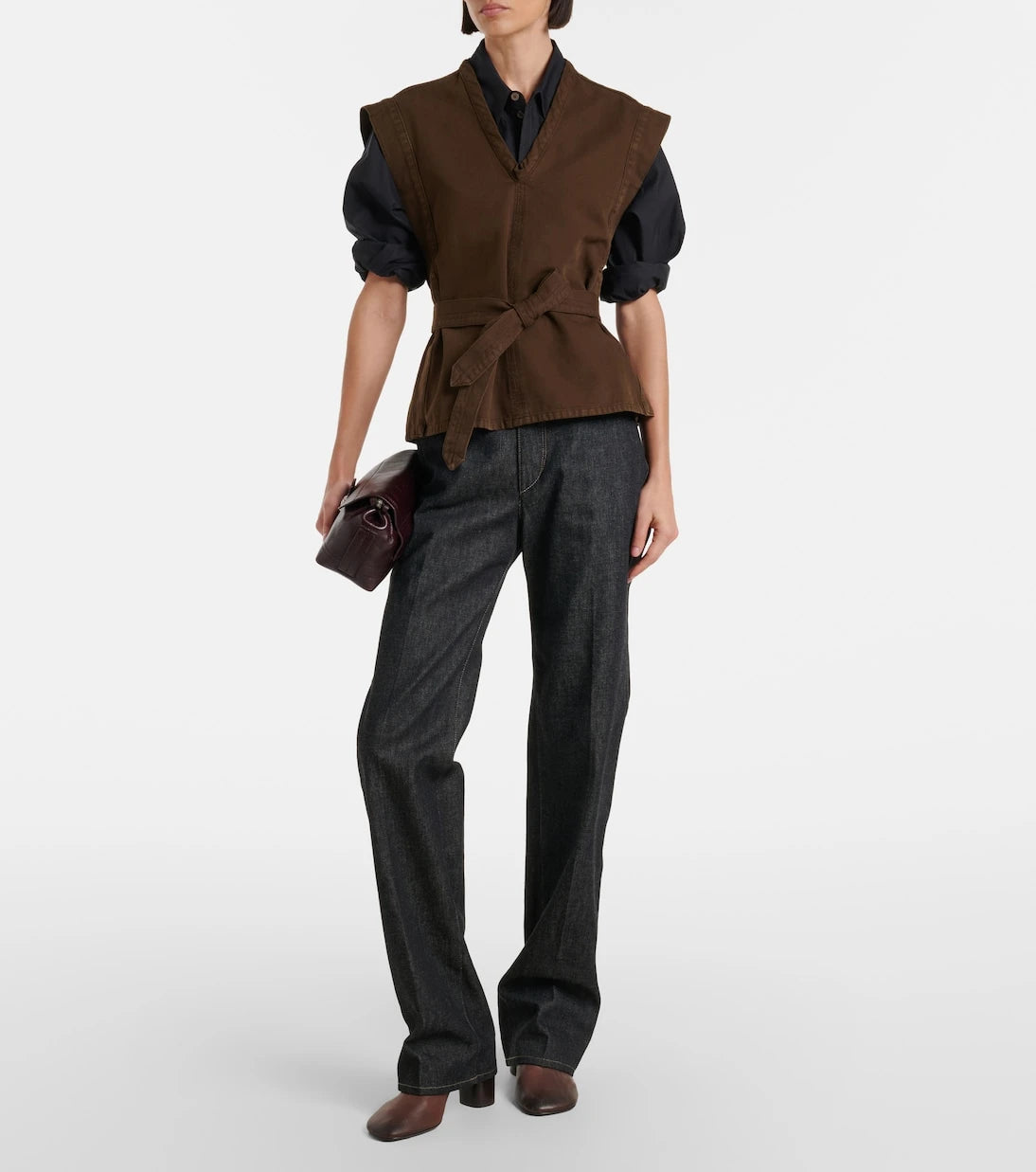 Lemaire - Gear Small leather shoulder bag