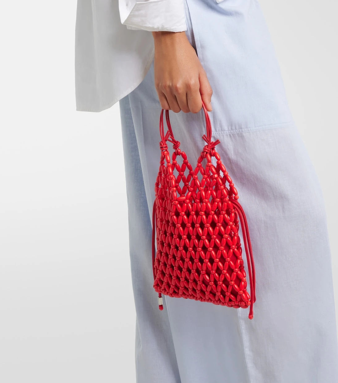 Staud - Karla beaded top-handle bag