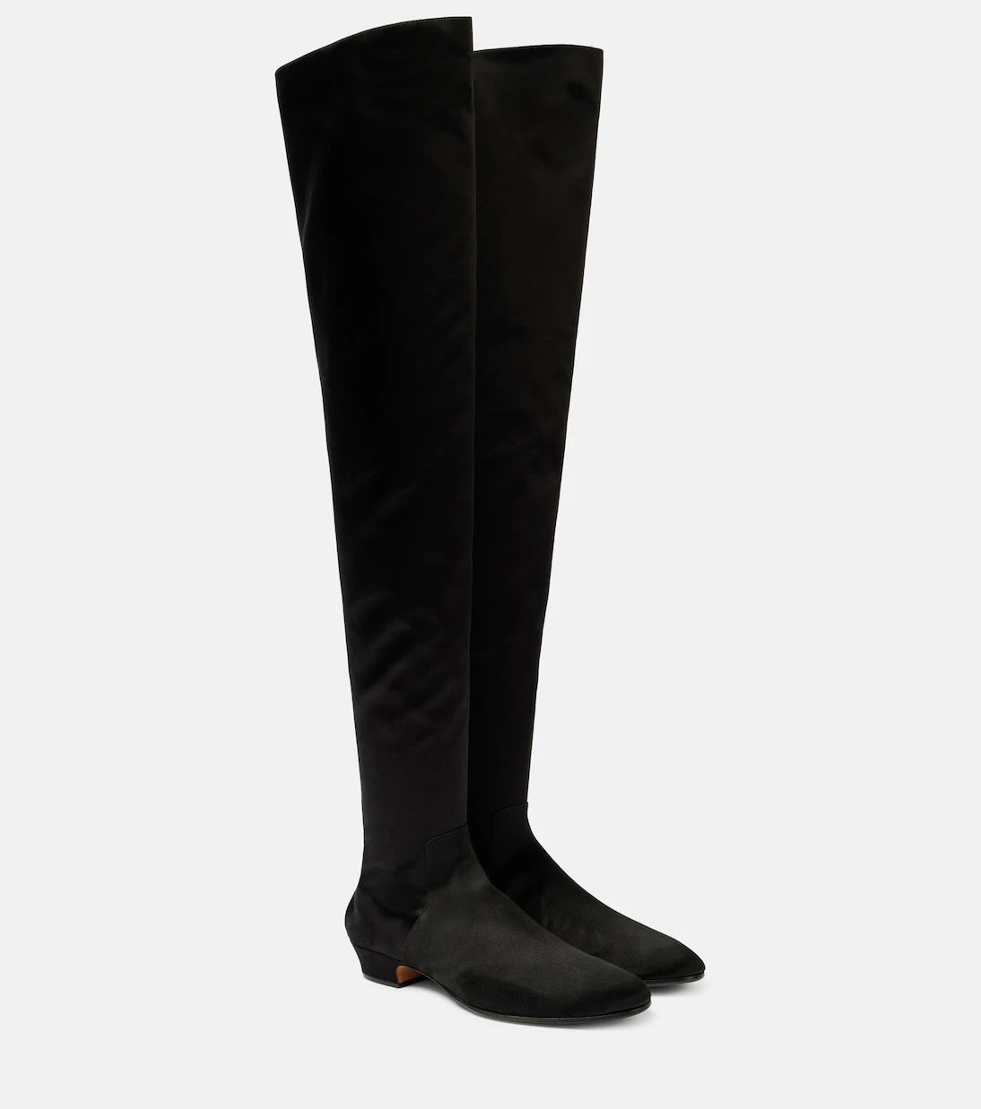 The Row - Awar satin over-the-knee boots