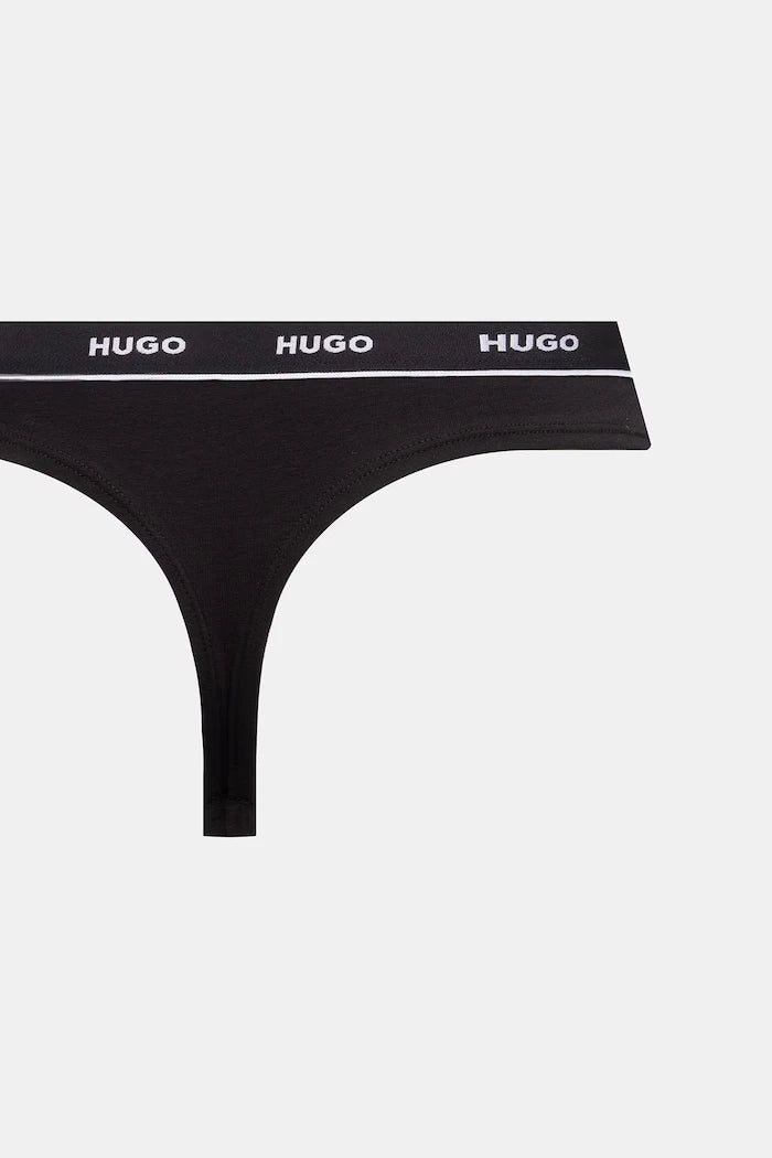 HUGO Kadın Pamuk Elastan Triplet Thong Design 3'lü