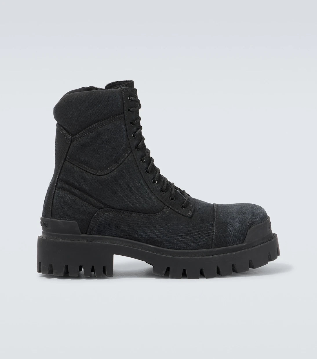Balenciaga - Combat Strike canvas lace-up boots