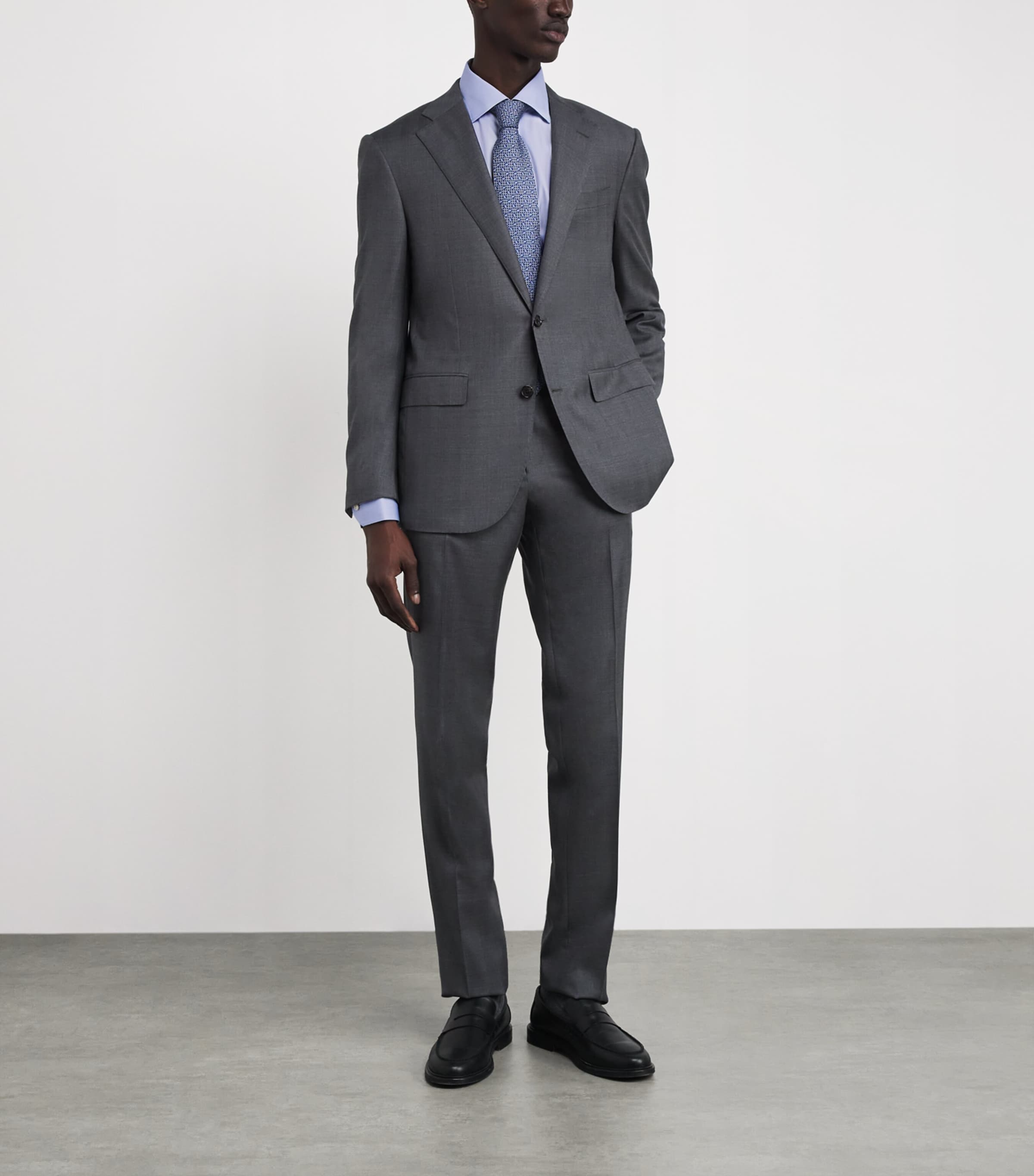 Signature Twill Floral-Trim Shirt LIGHT BLUE