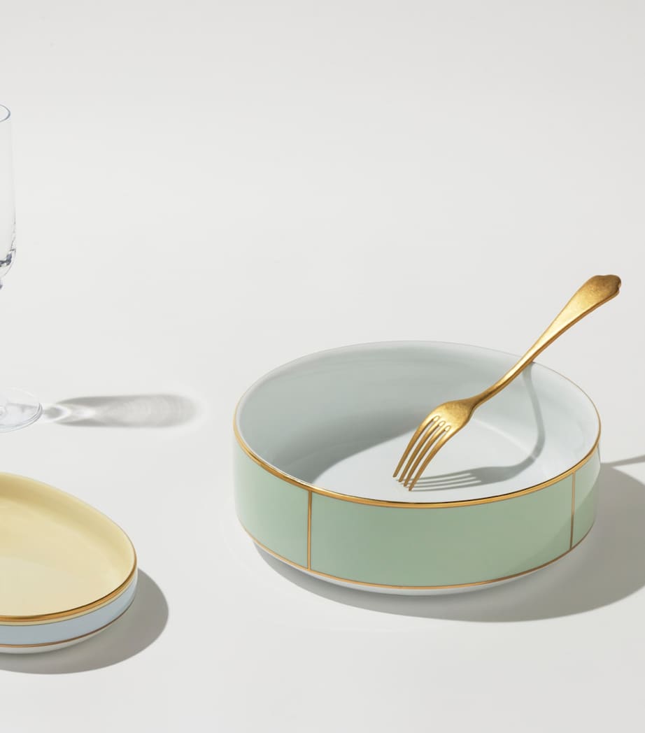 GINORI 1735 Porcelain Colonna Diva Verde Salad Bowl (24cm)