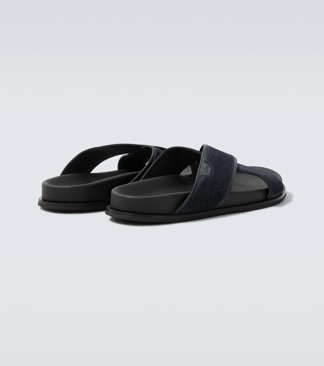 Brioni - Leather-trimmed suede sandals