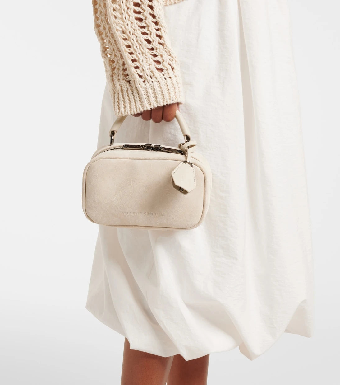 Brunello Cucinelli - Foulard Mini suede tote bag