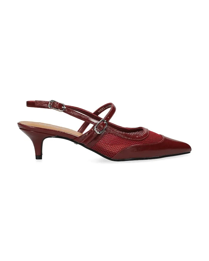 Mexx обувки с дебел ток и отворена пета TORY SUKI Slingback Pump
