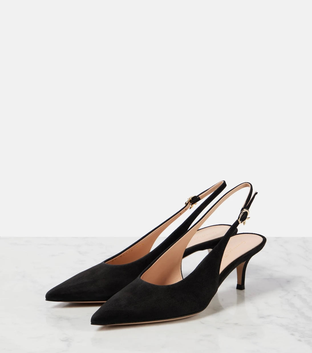 Gianvito Rossi - Robbie 55 suede slingback pumps
