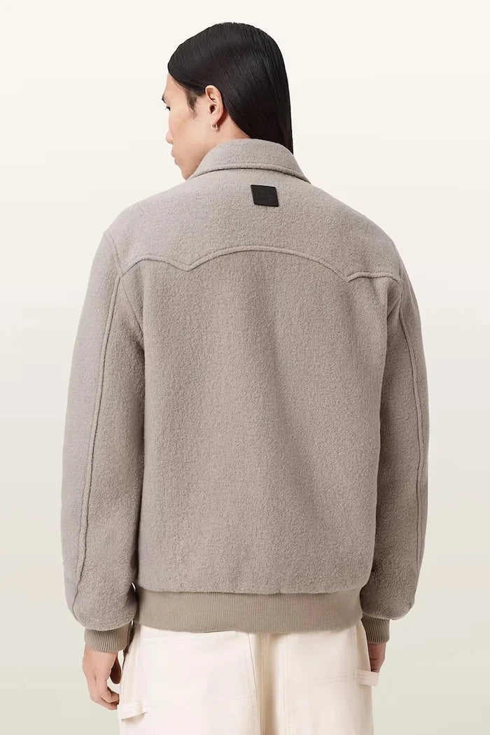 AllSaints бомбър мъжки вълнен ROYCE