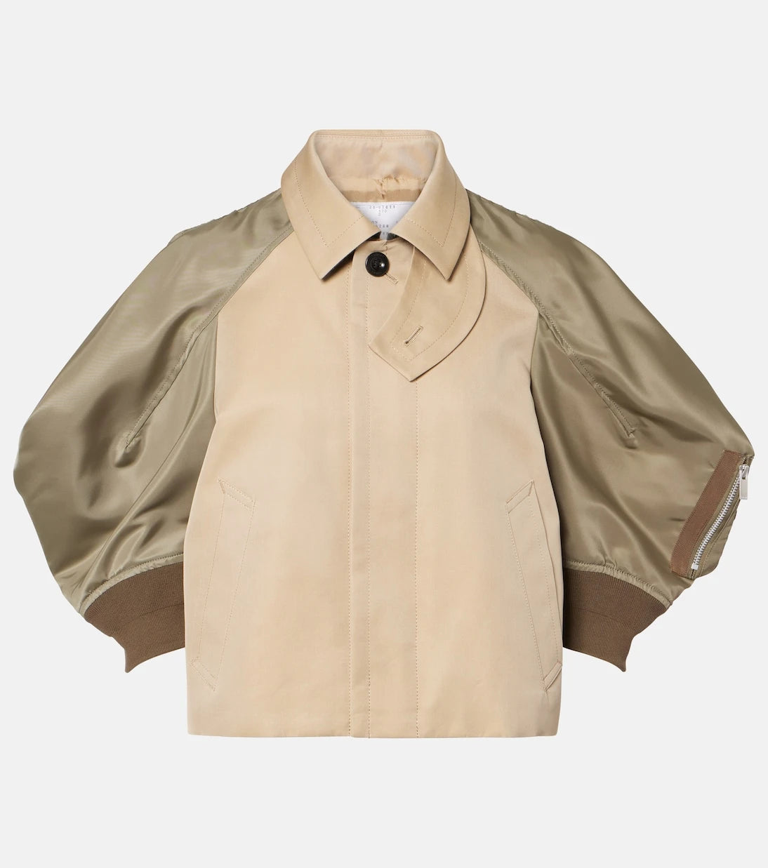 Sacai - Paneled cotton-blend jacket