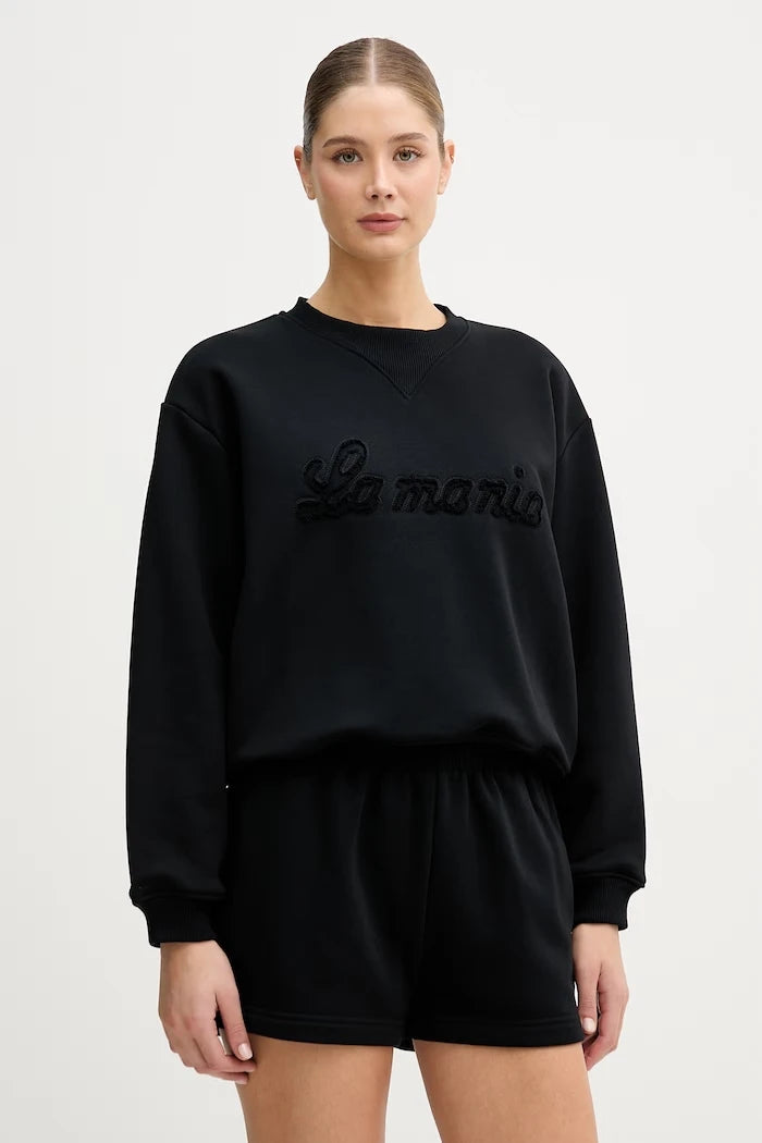 La Mania kadın pamuklu oversize sweatshirt