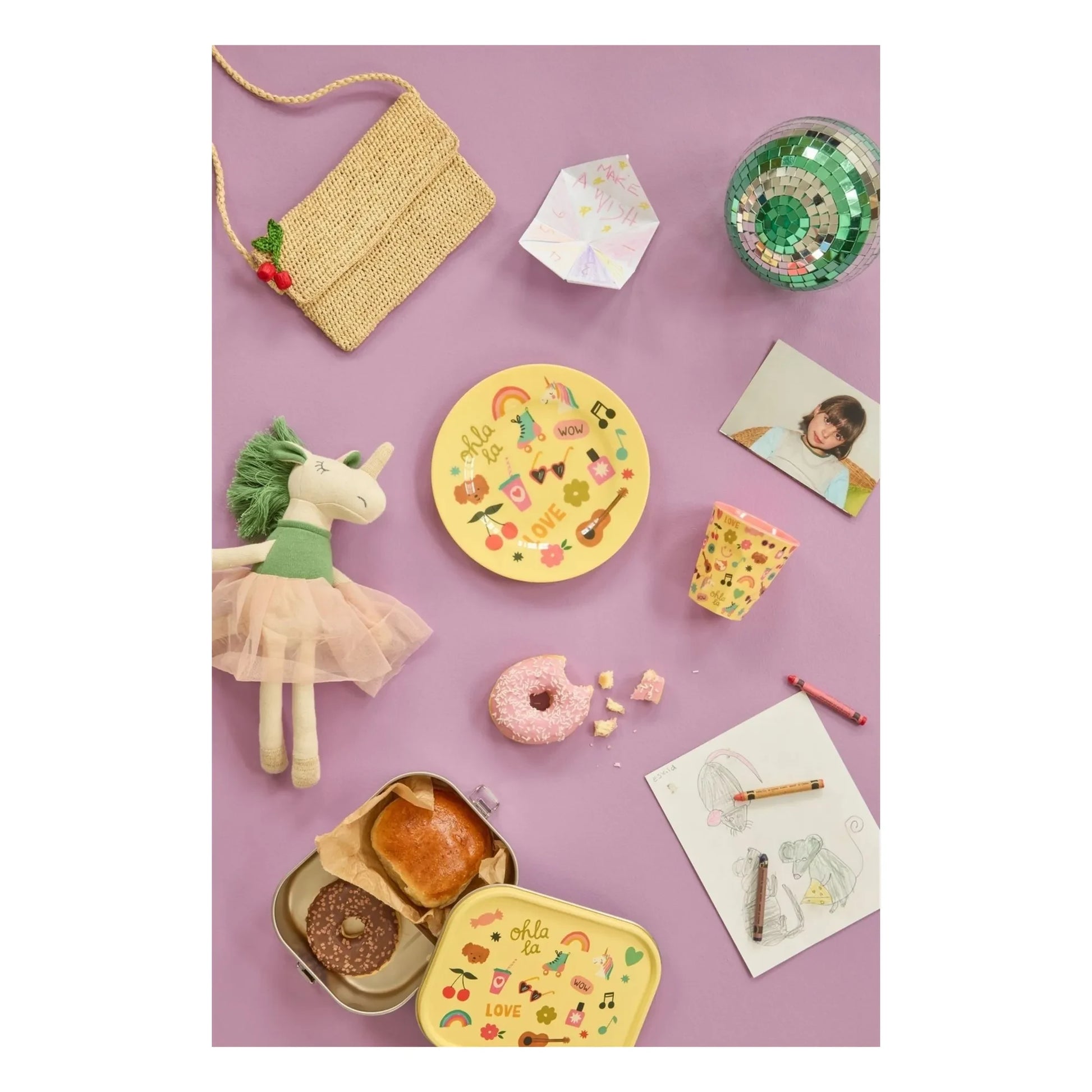 Rice - Lunch-box Unicorn | Pale yellow