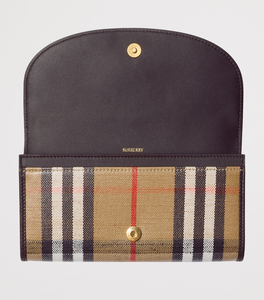Beige Check Wallet