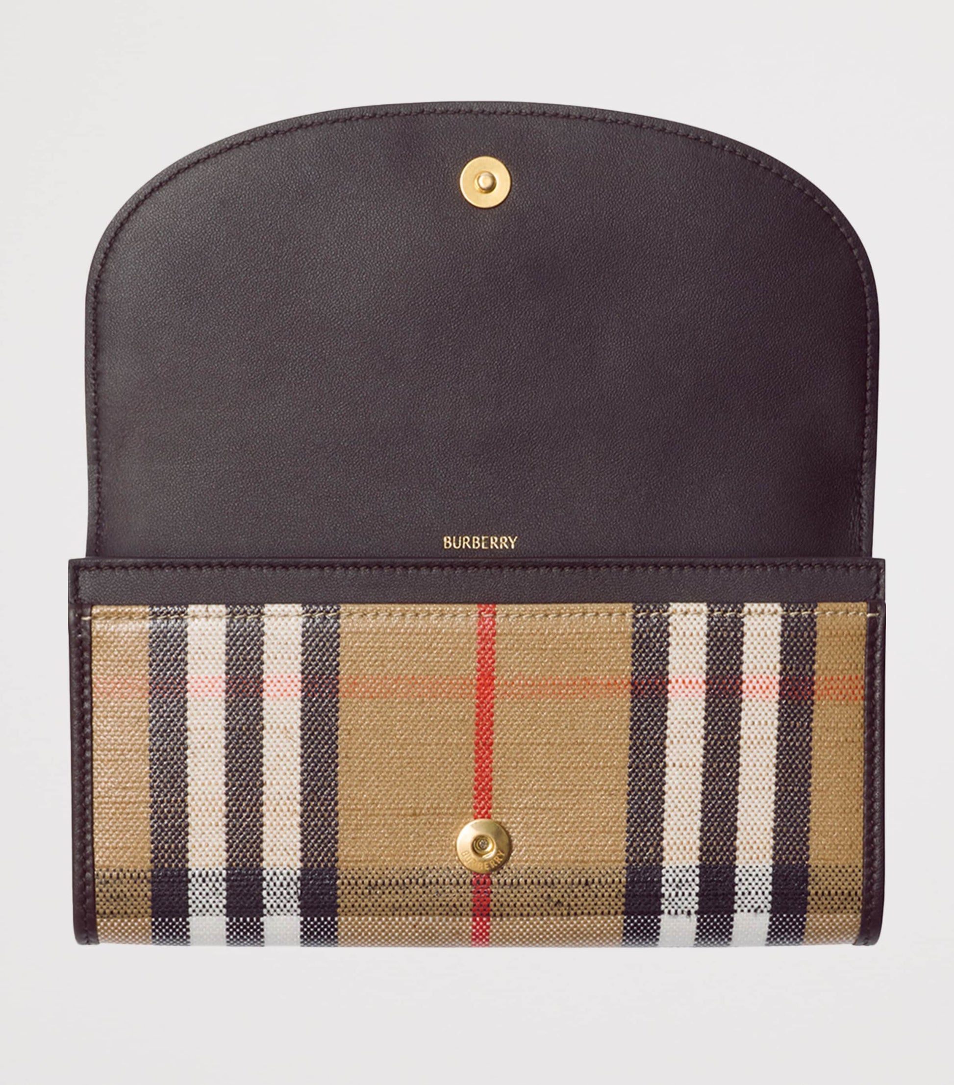 Beige Check Wallet