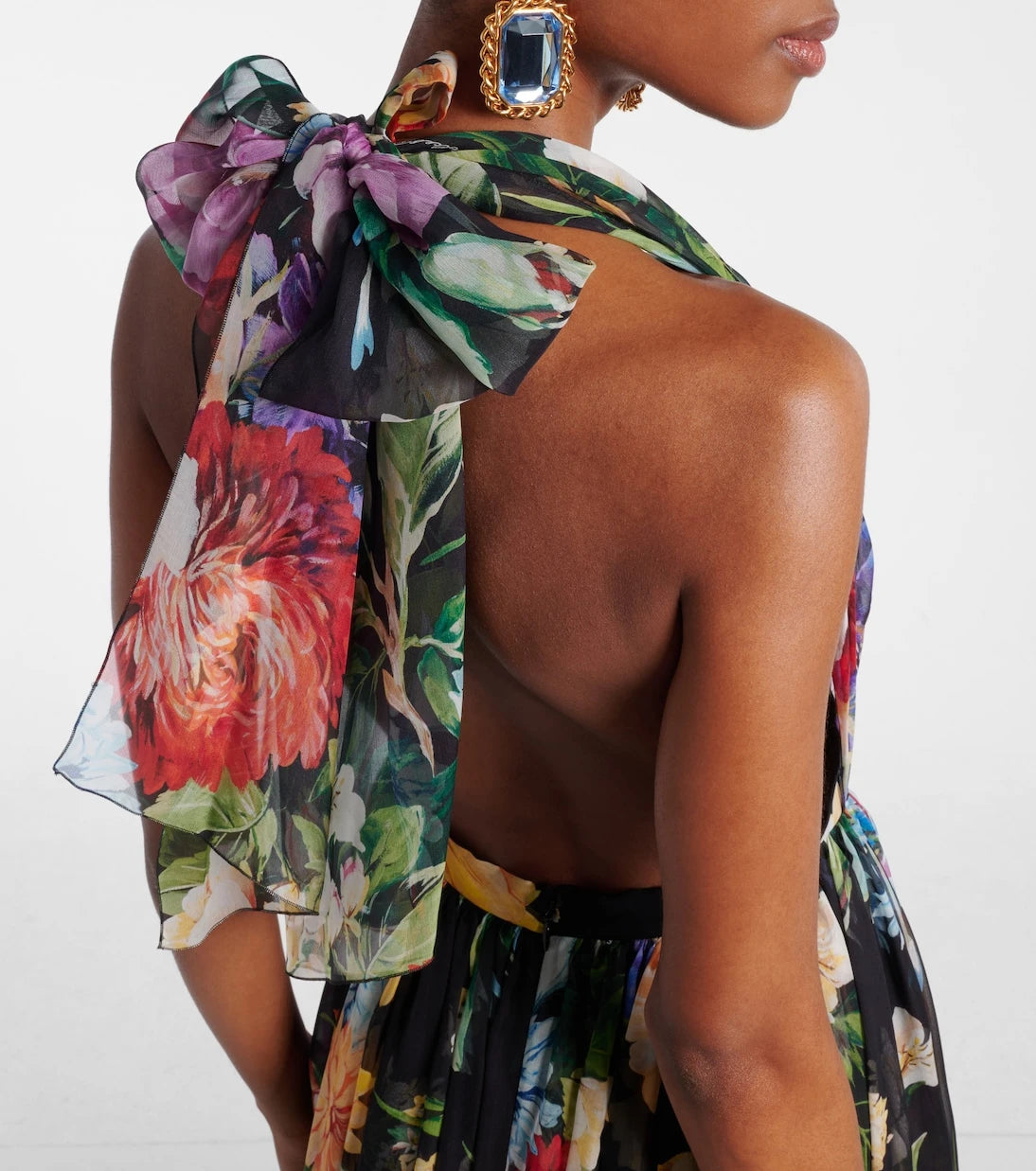 Dolce&Gabbana - Floral silk chiffon maxi dress