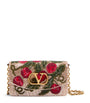 Valentino Garavani Multi Small Silk Vain Cherry Clutch Bag