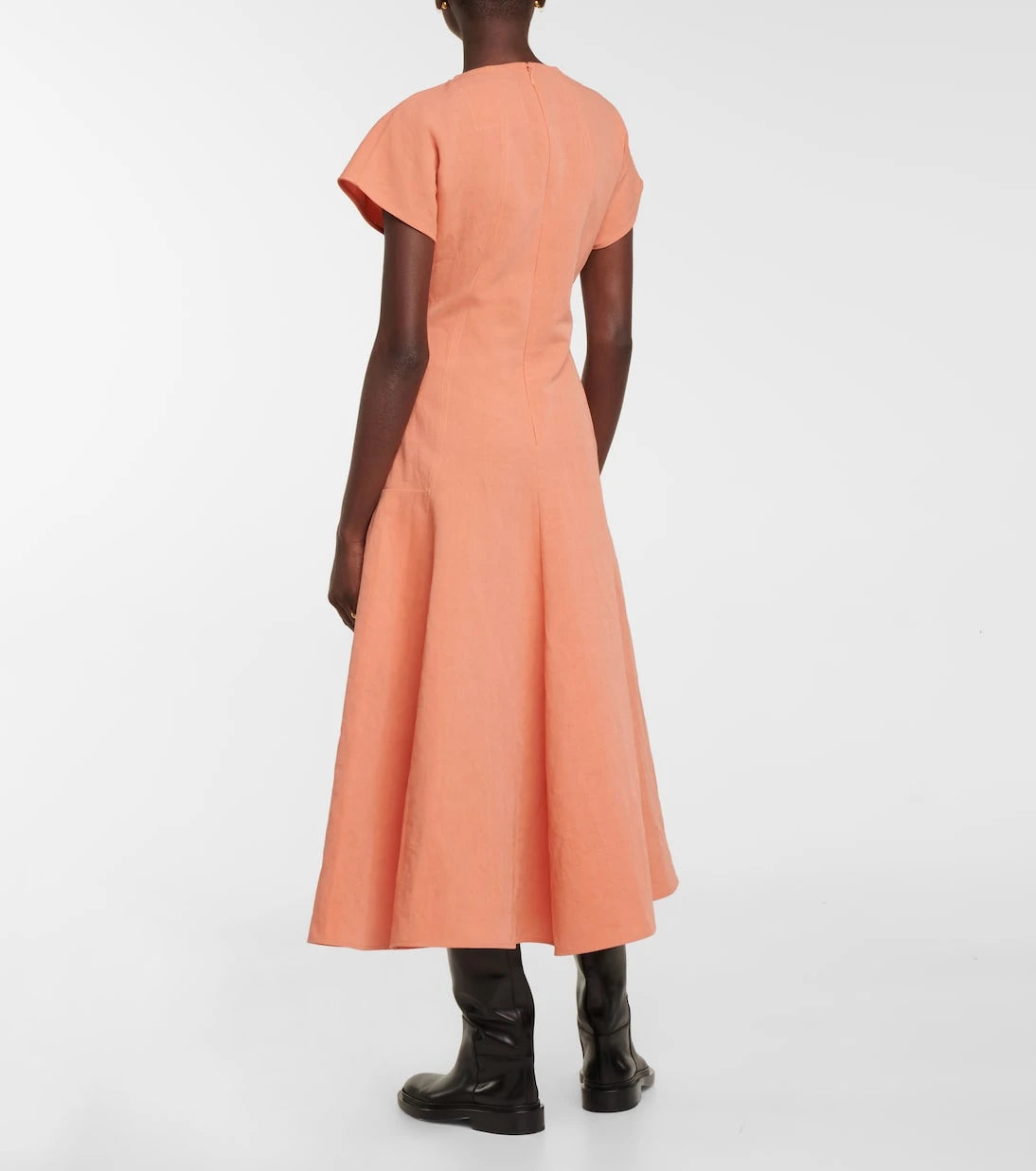 Jil Sander - Cotton and linen midi dress