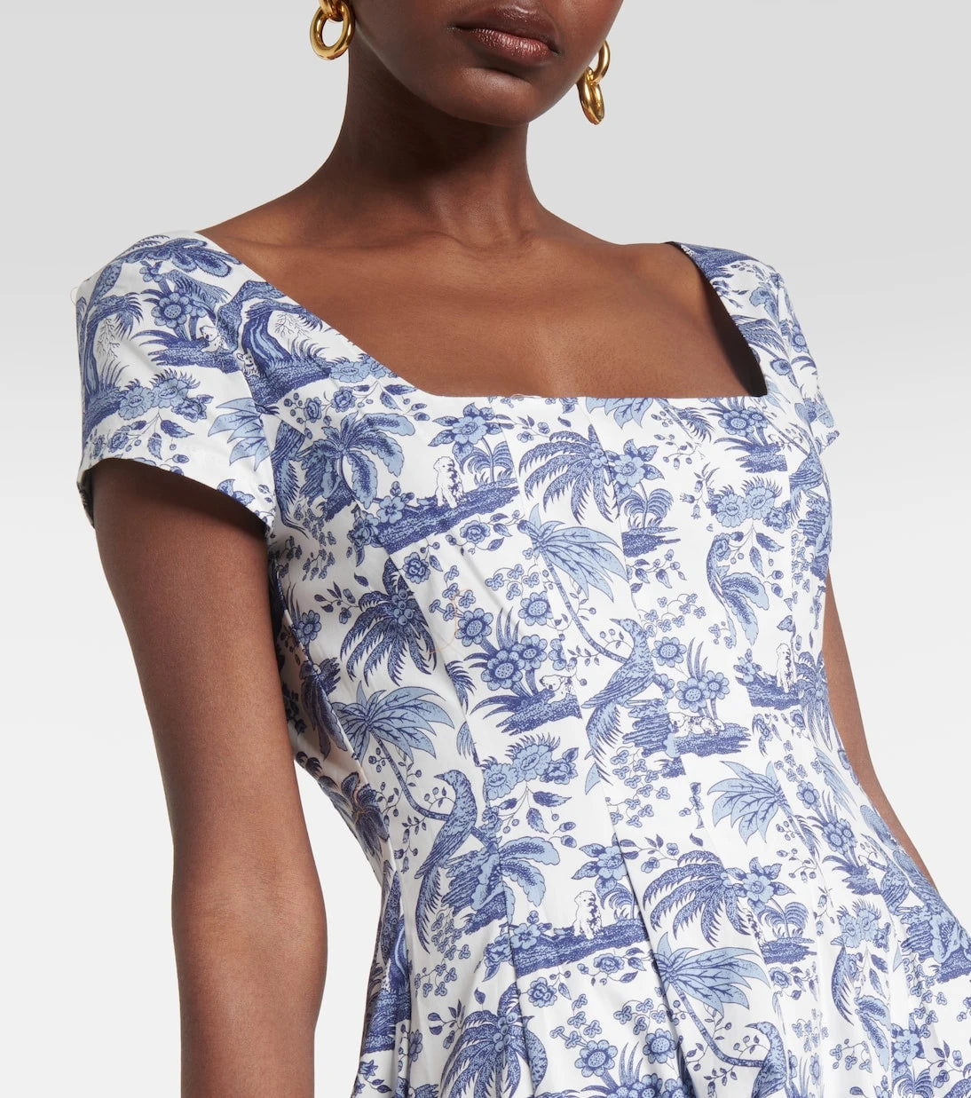 Staud - Wells floral cotton midi dress