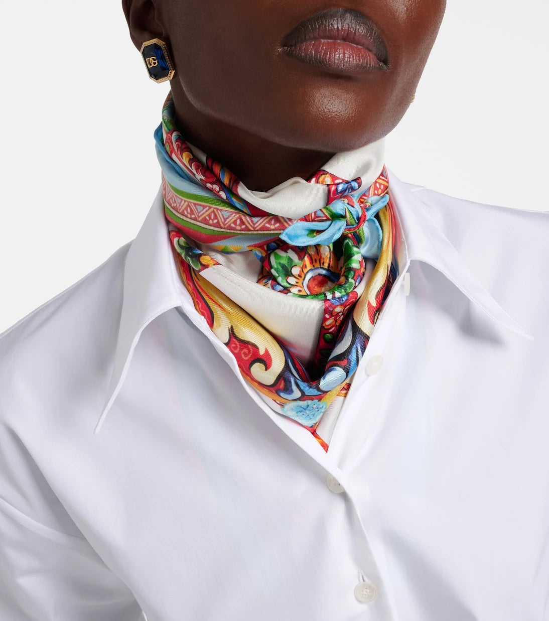 Dolce&Gabbana - Carretto silk twill scarf