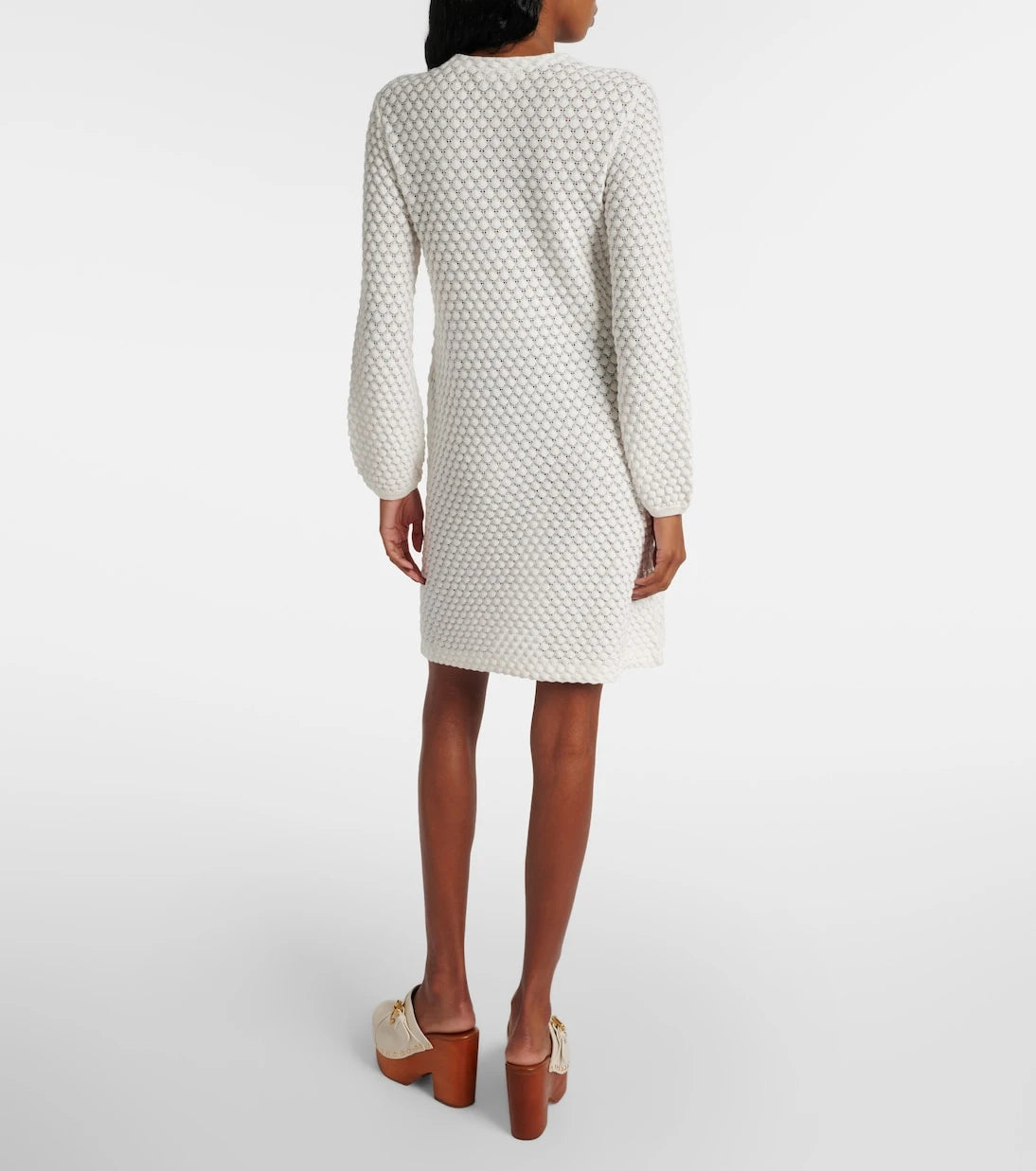 Chloé - Waffle-knit cotton sweater dress