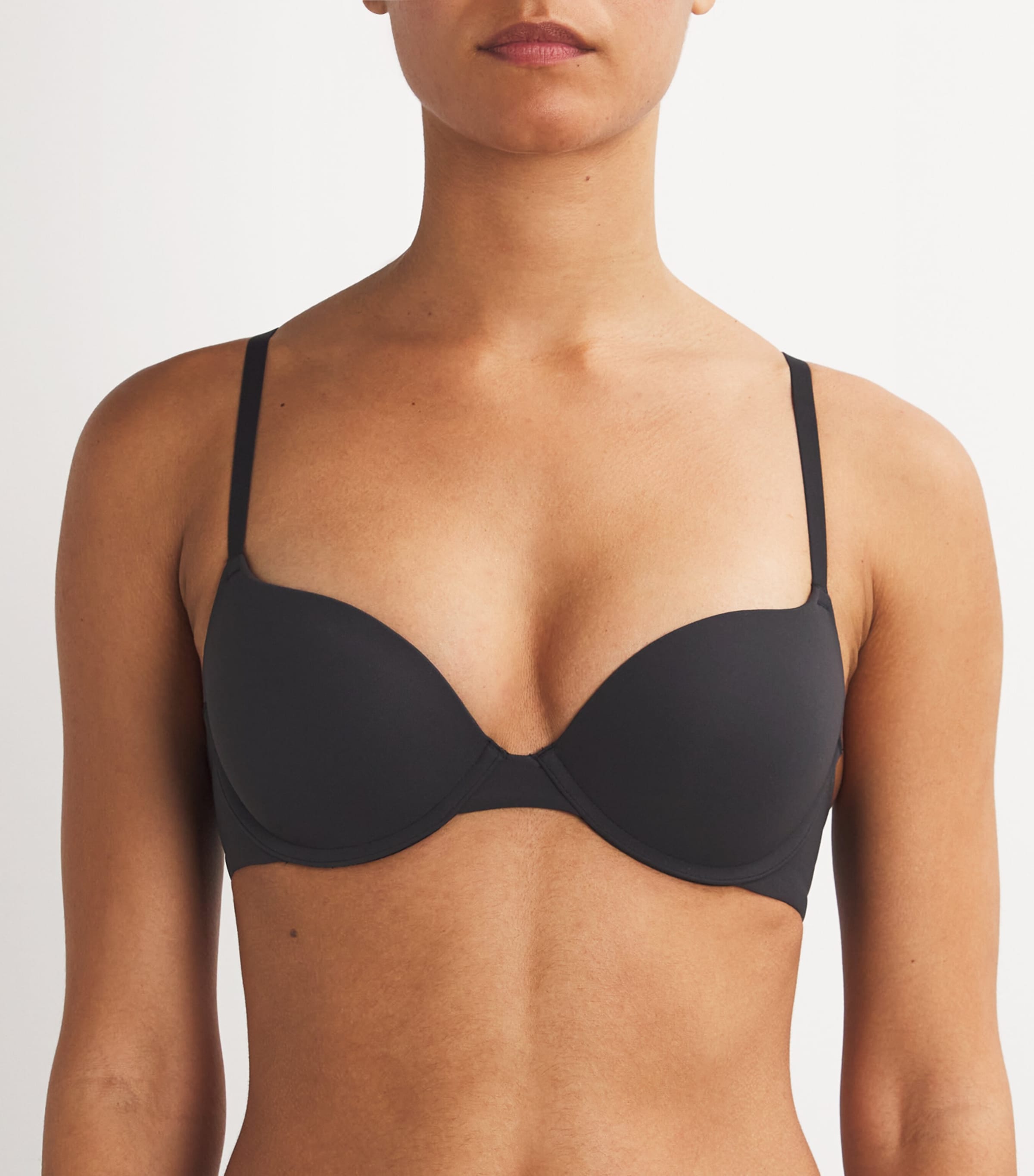 Skims Black Fits Everybody Push-Up Demi Bra