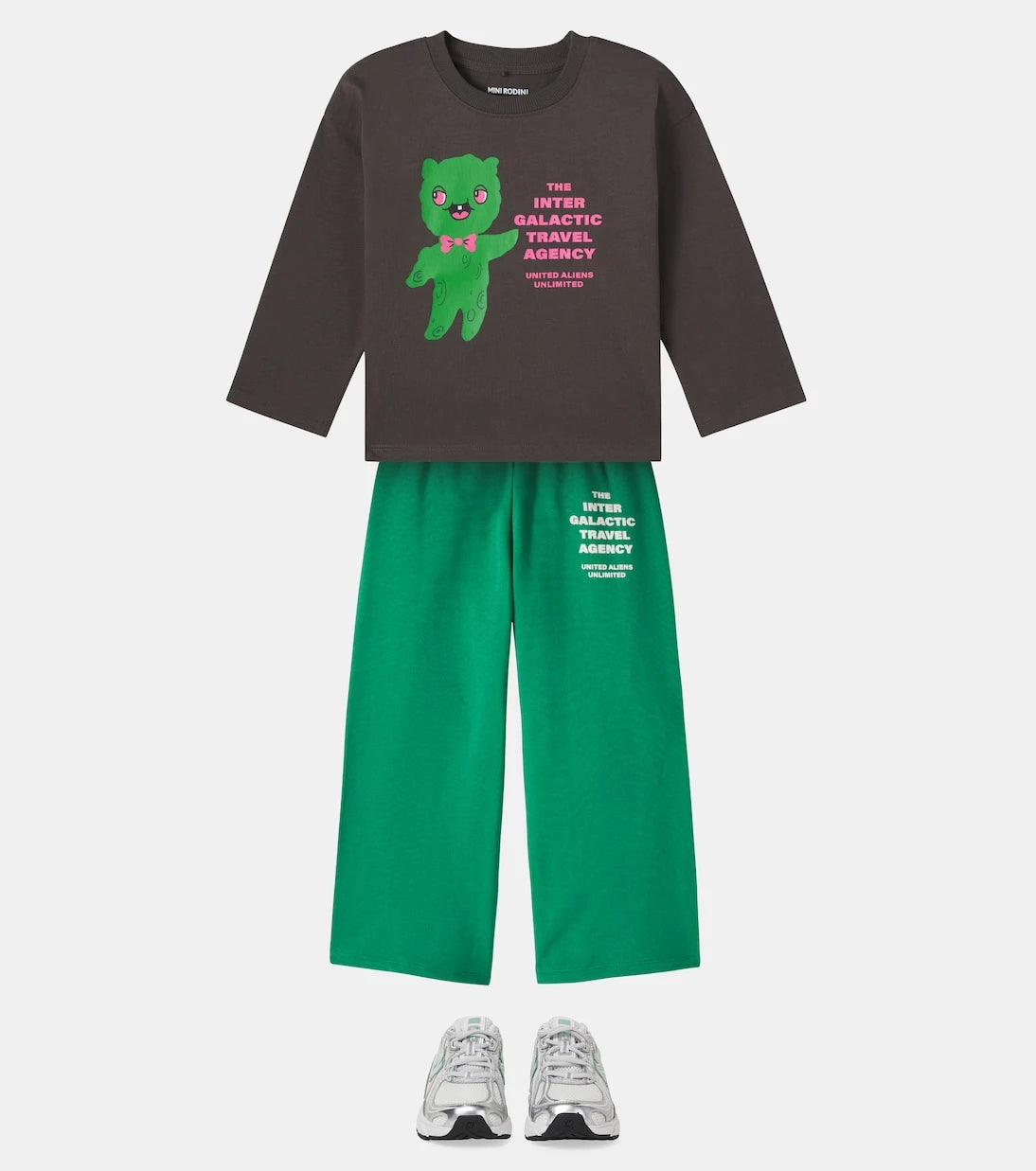 Mini Rodini - Alien cotton jersey top