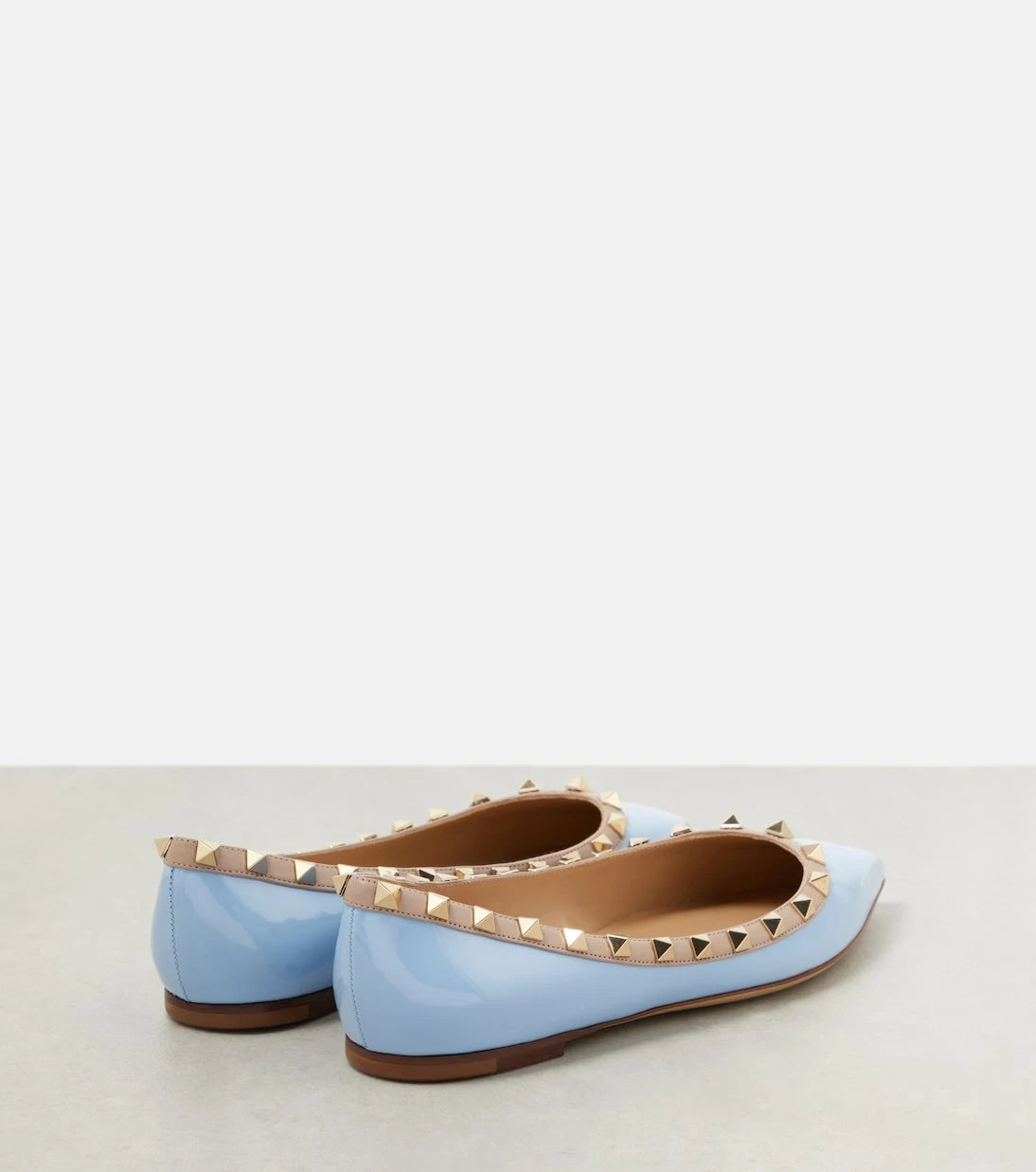 Valentino Garavani - Rockstud patent leather ballet flats
