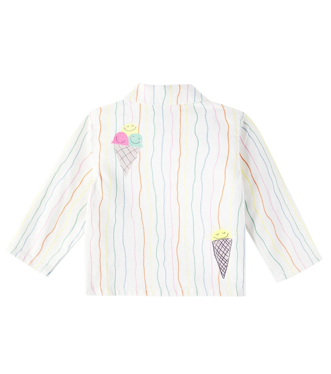 Stella McCartney Kids - Baby striped printed denim jacket