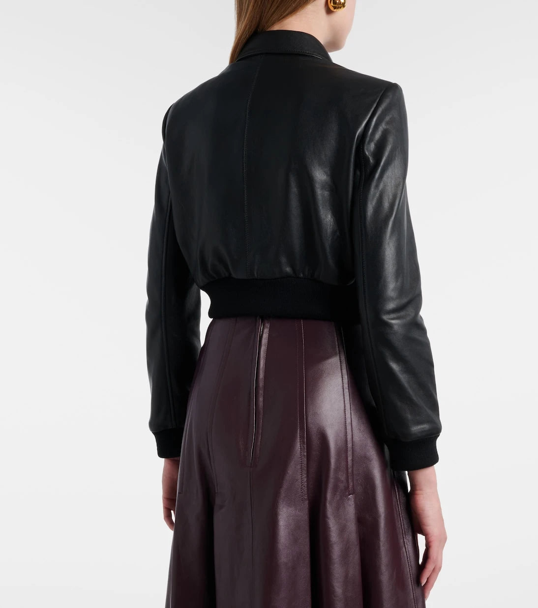 Dorothee Schumacher - Sleek Statement cropped leather blouson jacket