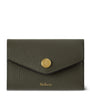 Mulberry GREEN Leather Folded Multi-Card Wallet