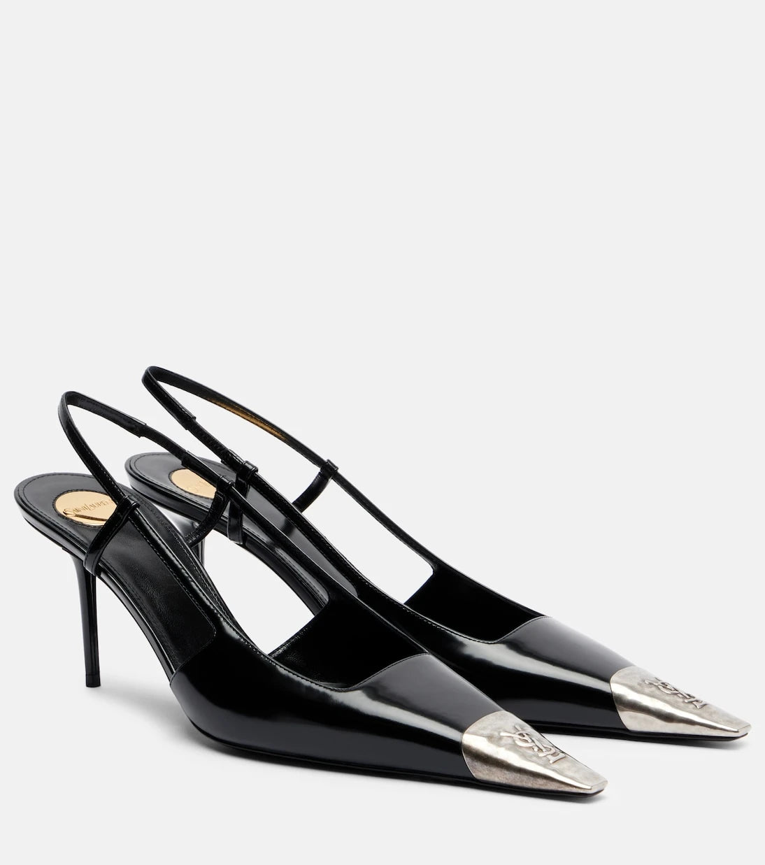 Saint Laurent - Jeanne 75 leather slingback pumps