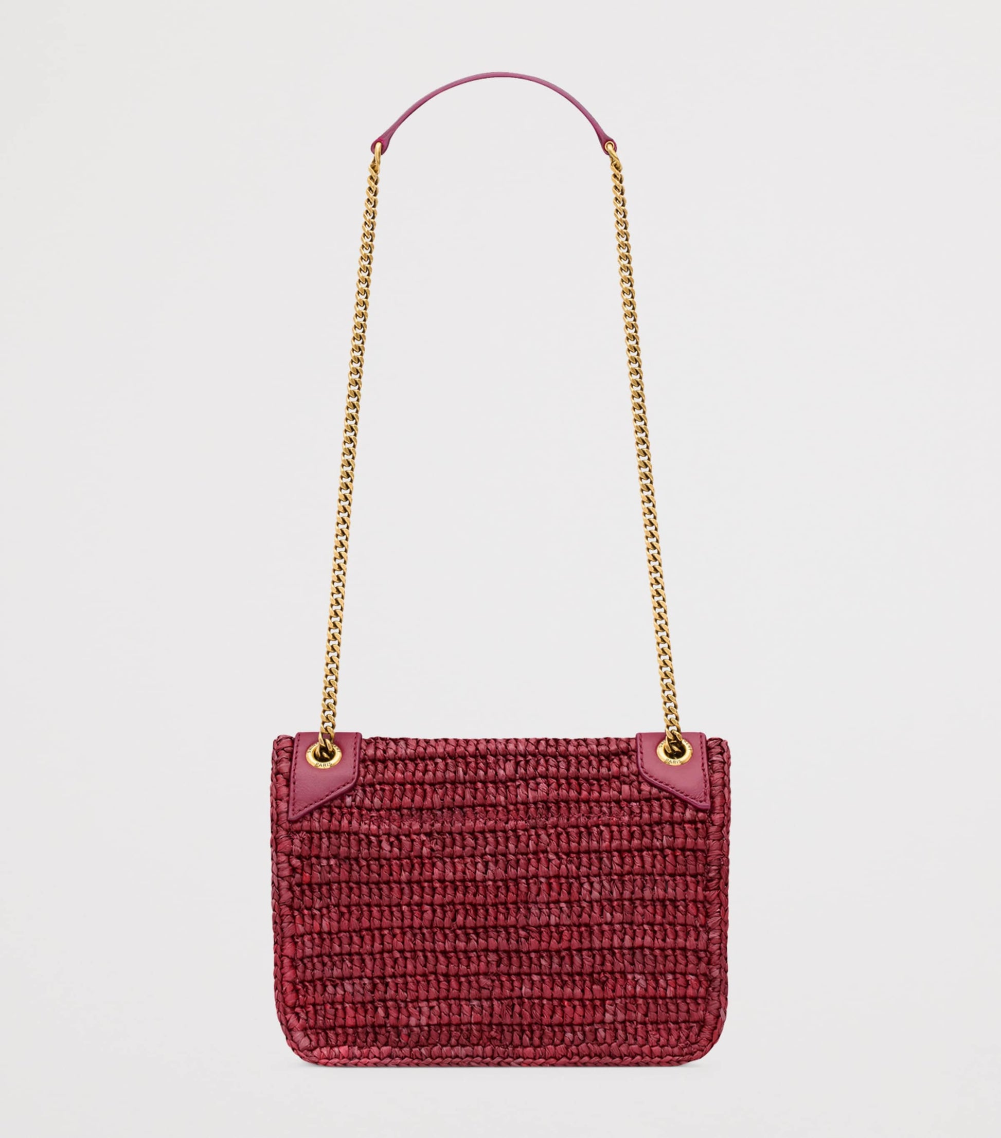 Saint Laurent Pink Mini Raffia Niki Shoulder Bag