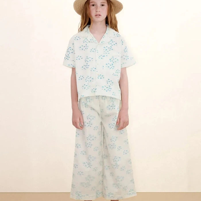 Детска памучна пижама Tinycottons BLOSSOMS SET