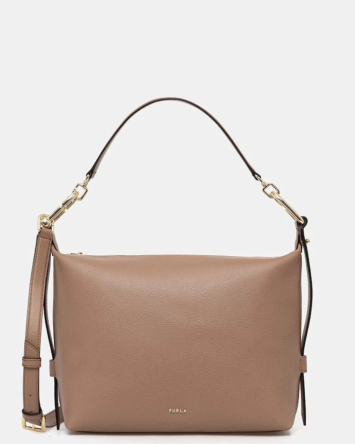 Furla чанта crossbody дамска от кожа Tonie M Hobo