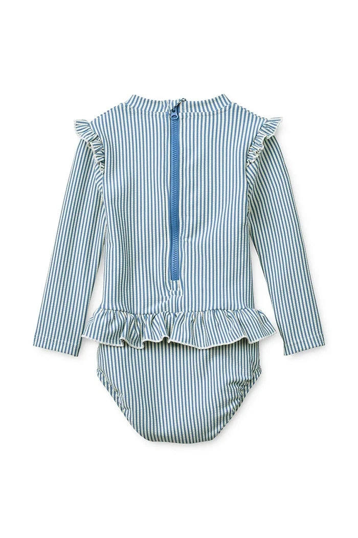 Liewood Çocuklar İçin Tam Mayo Sille Baby Seersucker Mayo