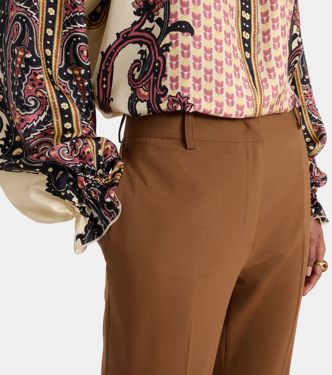 Etro - Wool-blend bootcut pants
