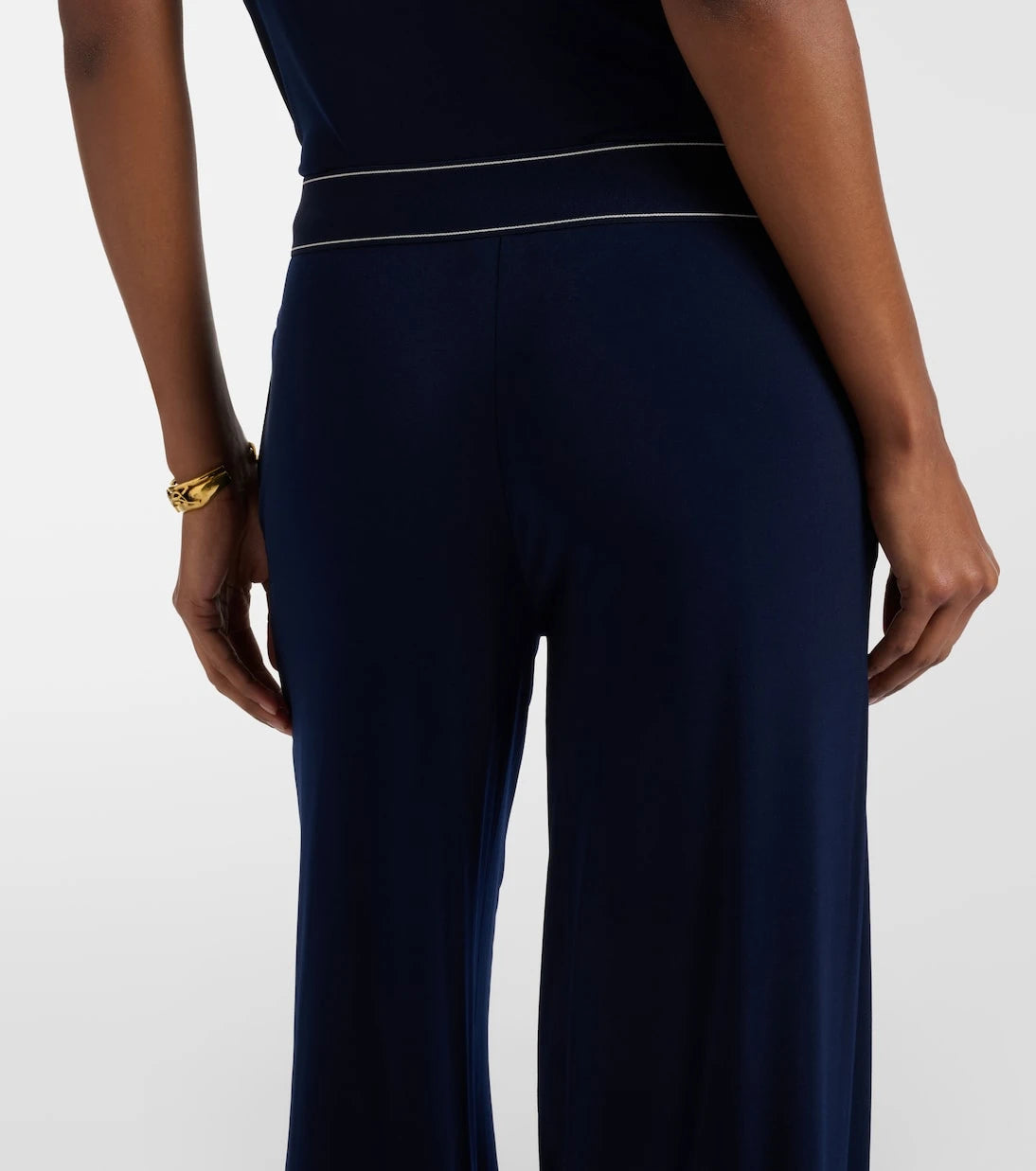 Vince - Mid-rise jersey wide-leg pants