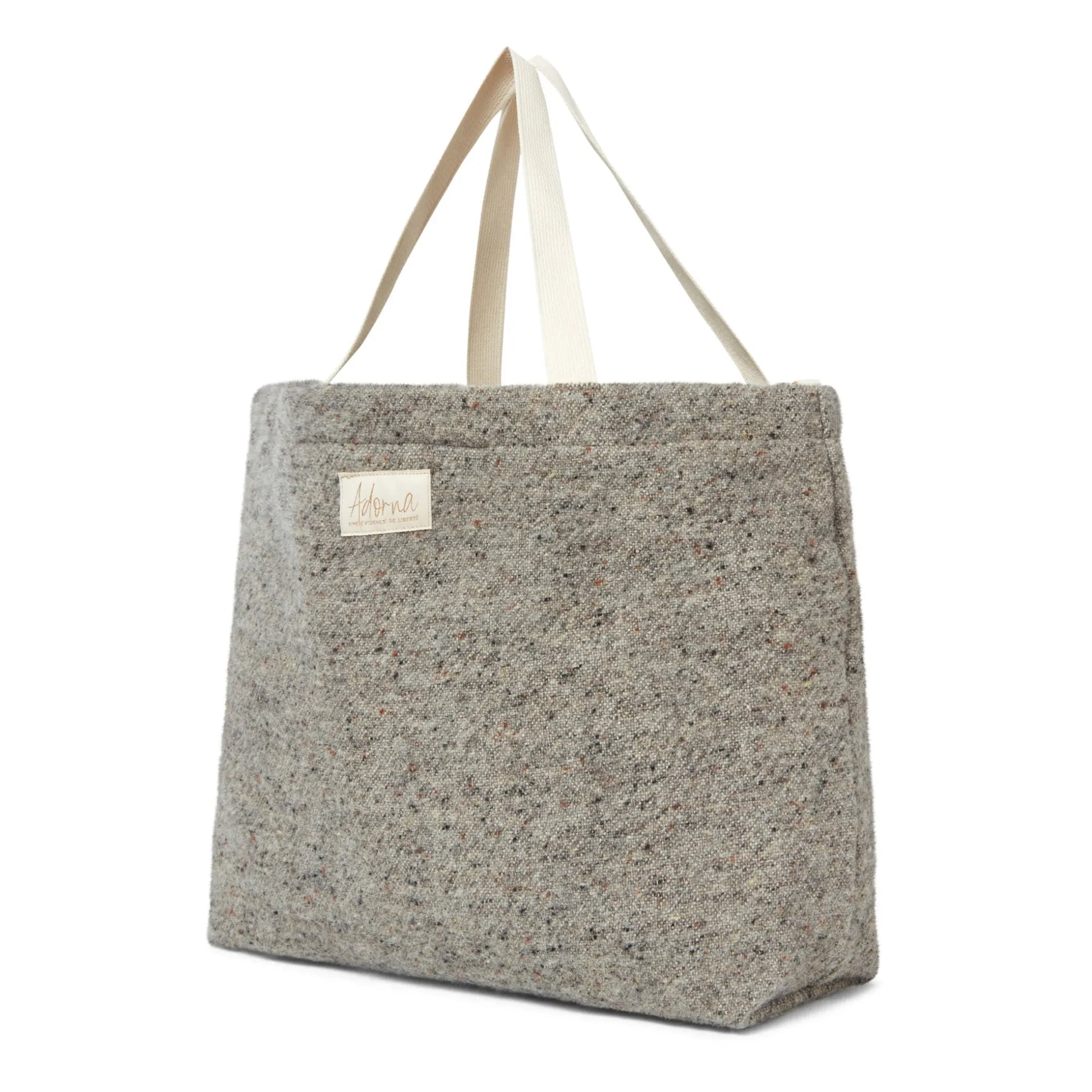 Adorna - Anna Wool and Linen Changing Bag | Heather grey