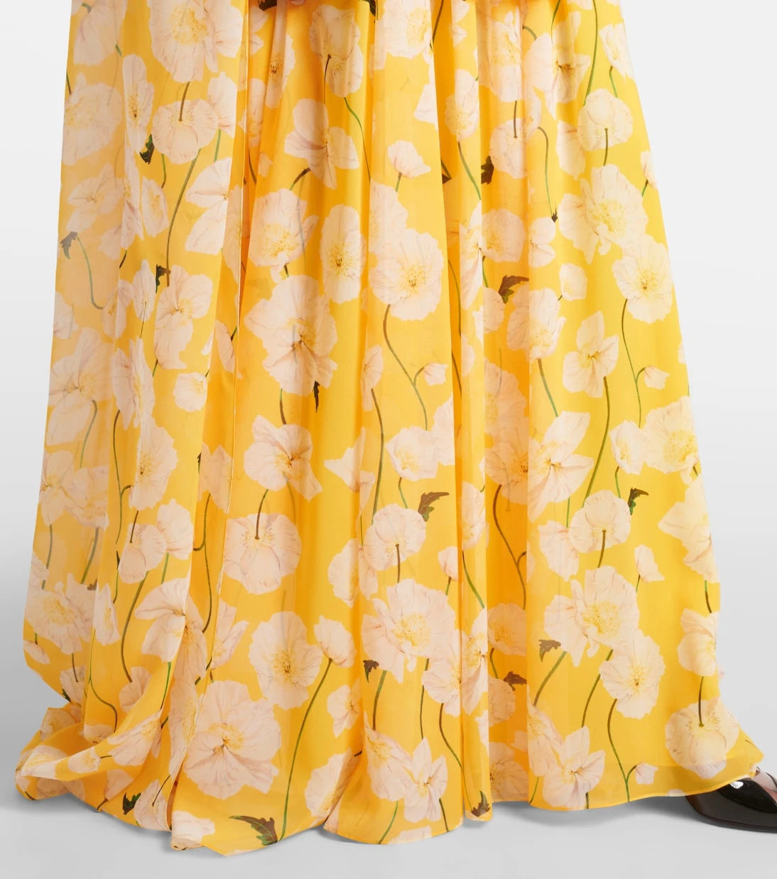 Carolina Herrera - Gathered caped silk gown
