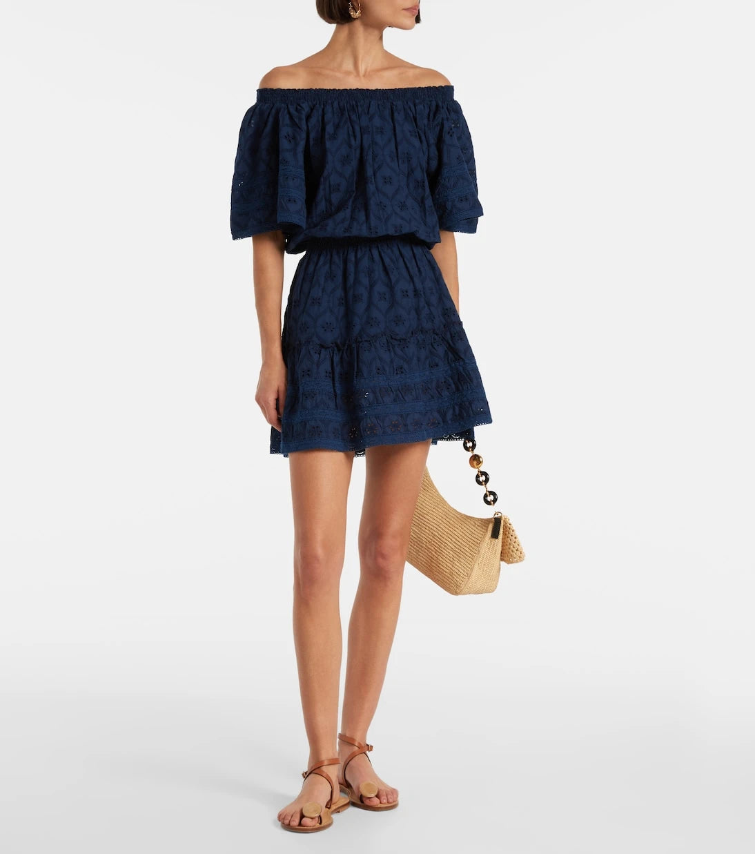 Melissa Odabash - Micha broderie anglaise cotton minidress