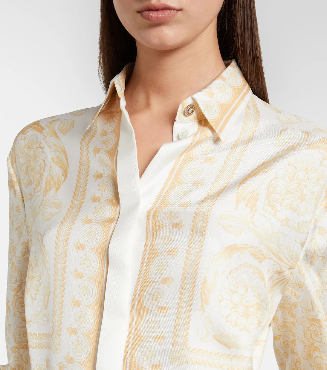 Versace - Barocco silk twill shirt dress