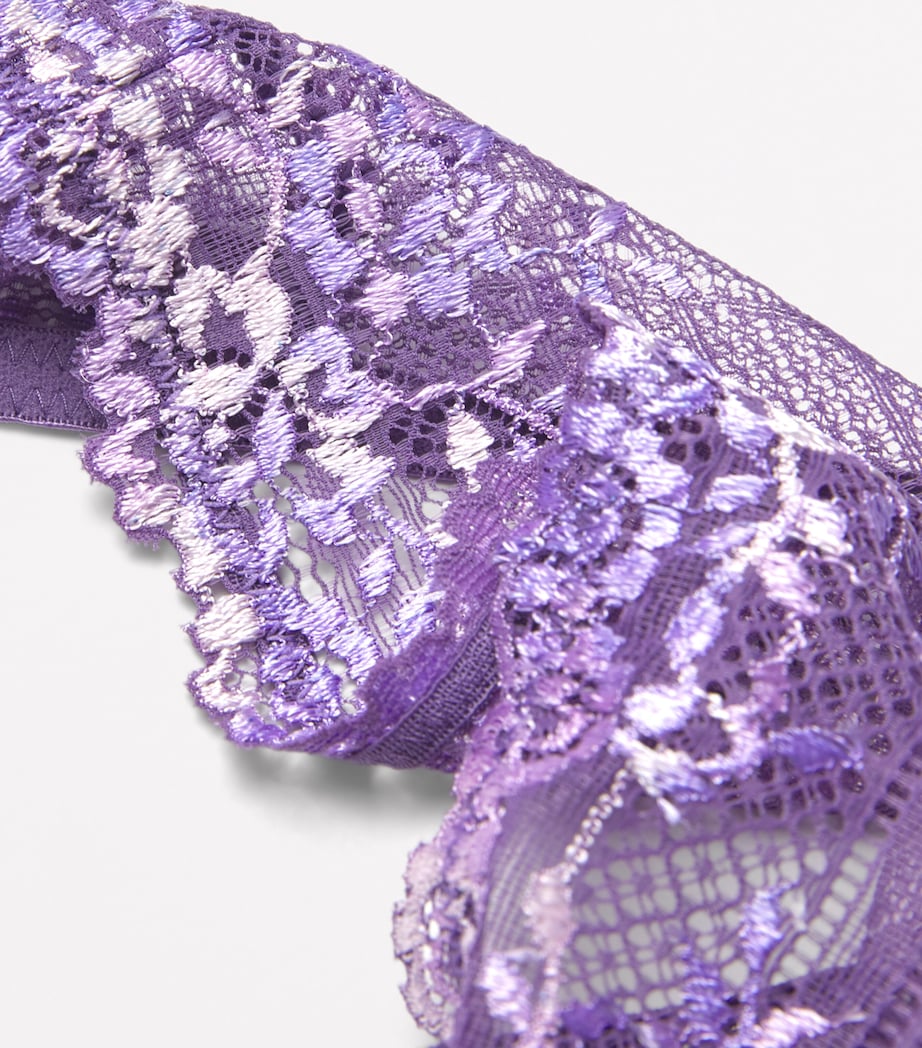 Wacoal Purple Embrace Lace Tanga Briefs