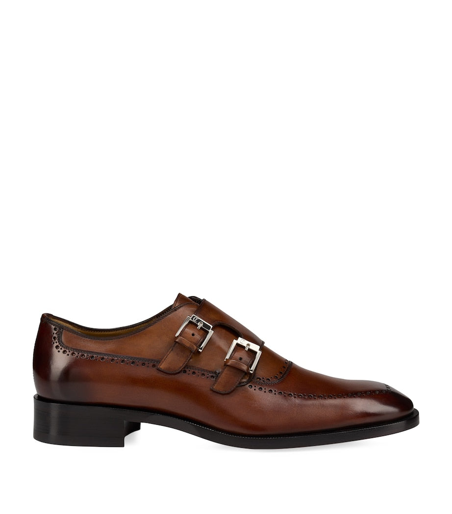 Sartok Leather Monk Shoes