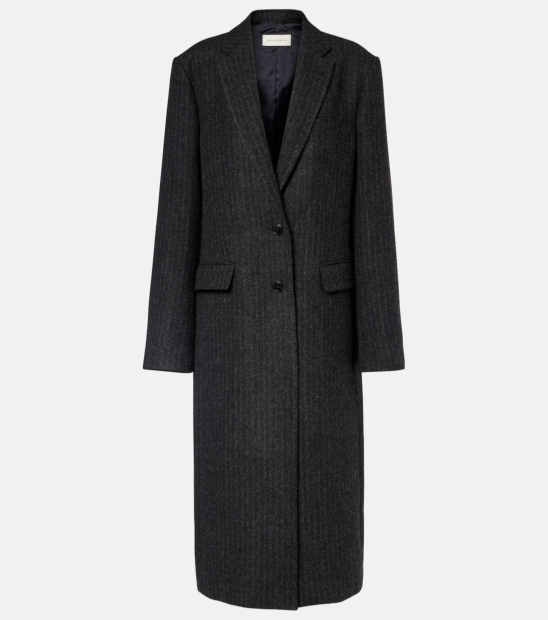 Dries Van Noten - Chalk stripe wool coat
