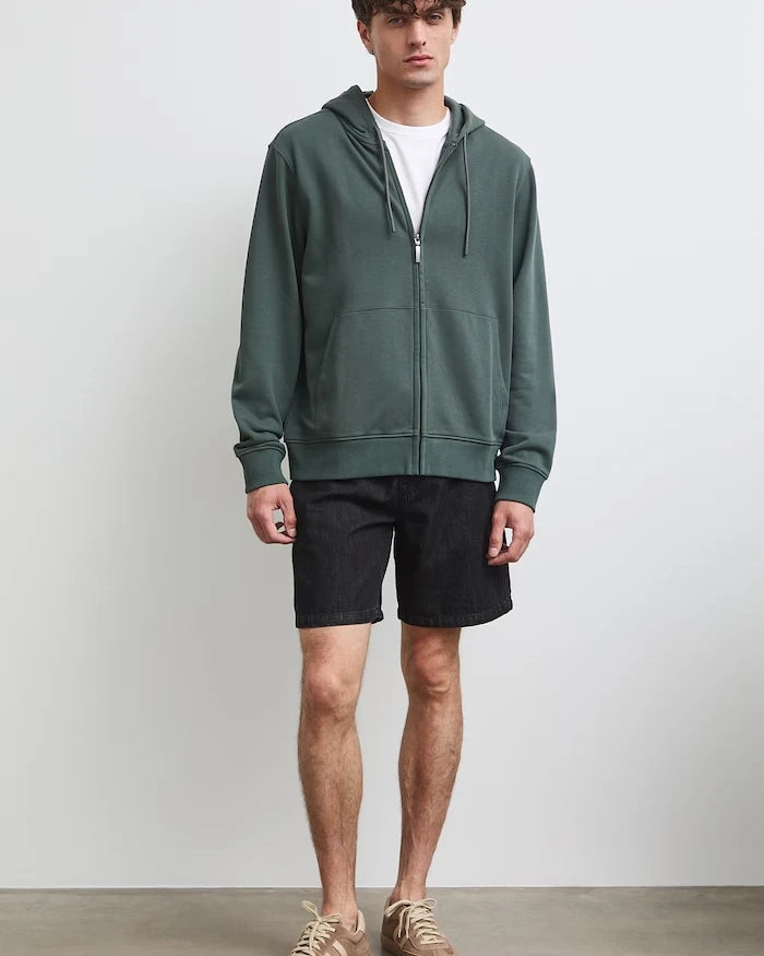 Medicine fermuarlı ve kapüşonlu erkek pamuklu sweatshirt