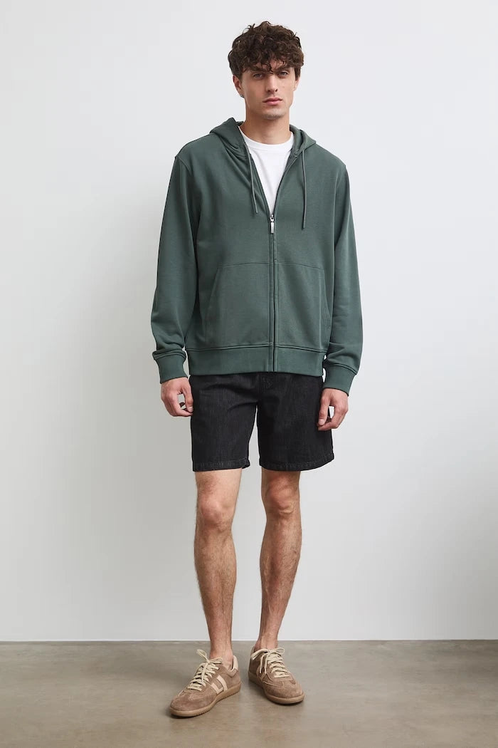 Medicine fermuarlı ve kapüşonlu erkek pamuklu sweatshirt
