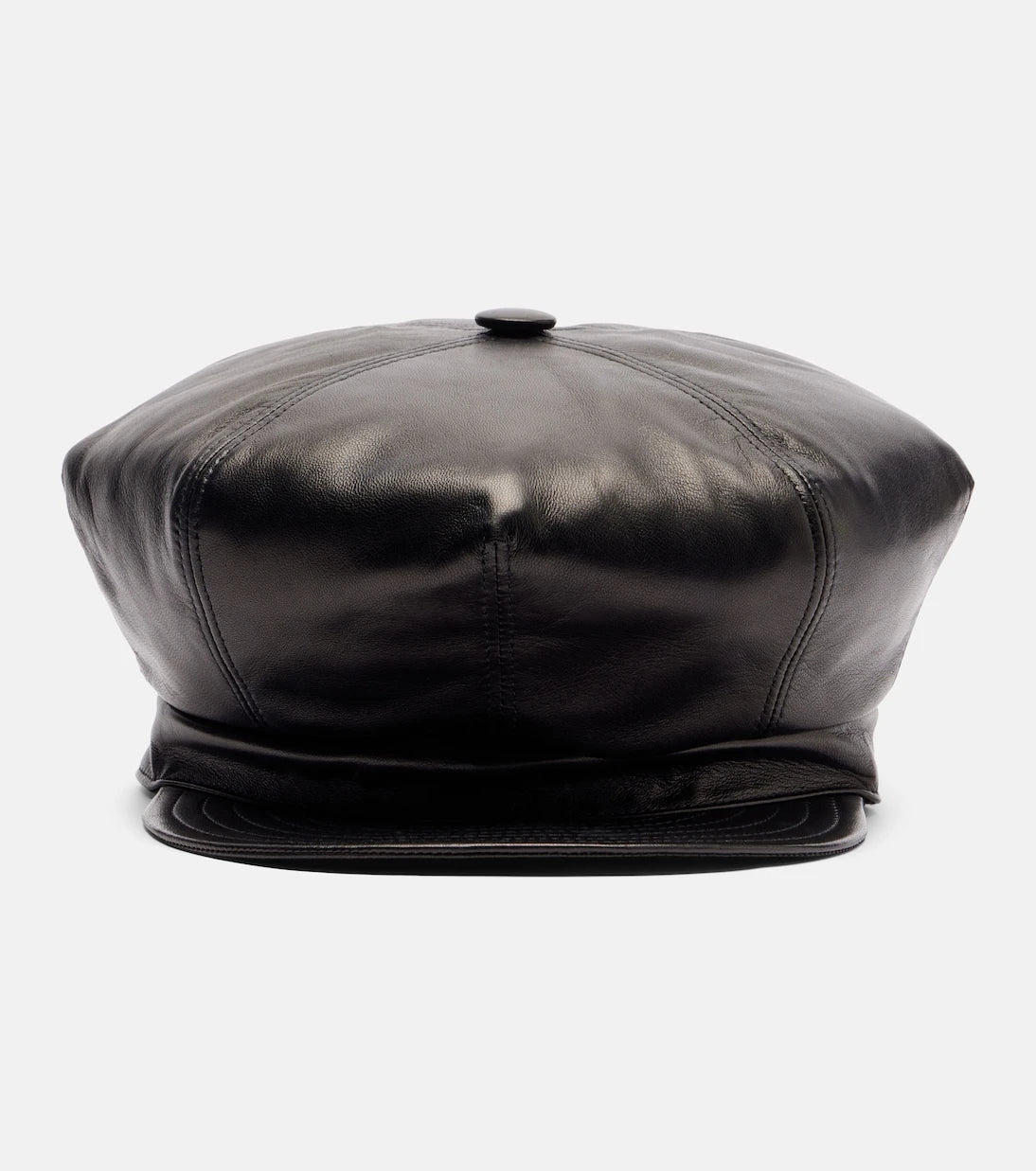 Valentino - VLogo leather newsboy cap