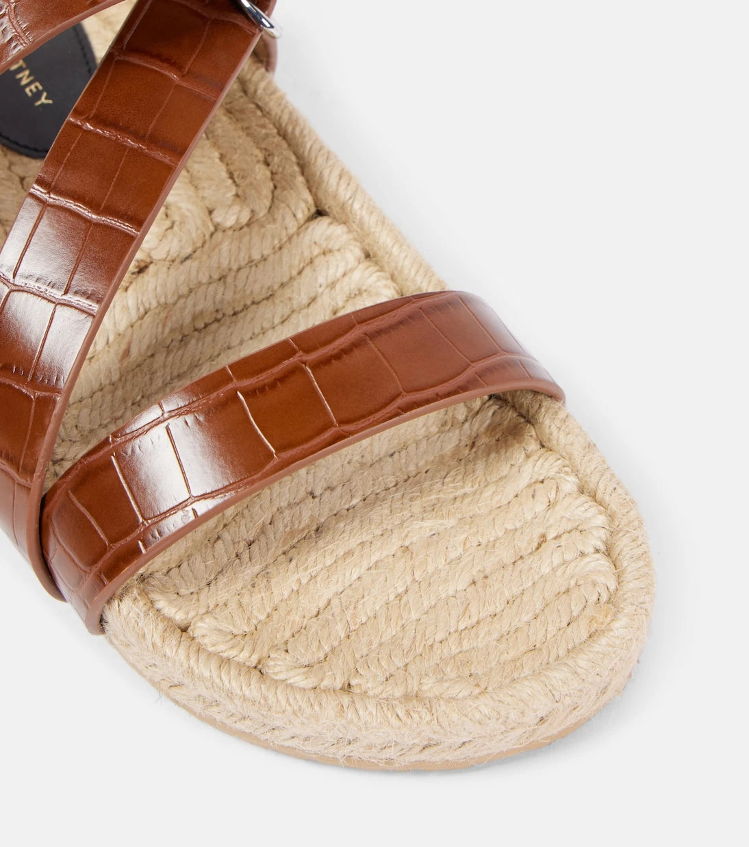 Stella McCartney - Gaia S-Wave leather espadrille sandals